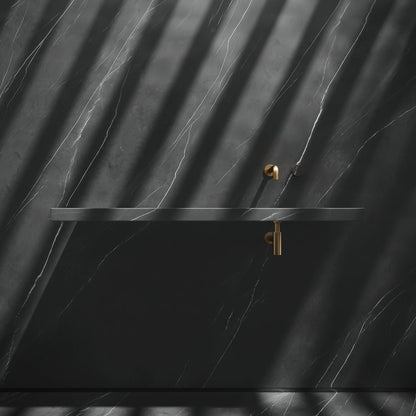 Levitare Pietra Grey Marble Ultra Thin Wall Mounted Basin 1200mm (Offset Waste)