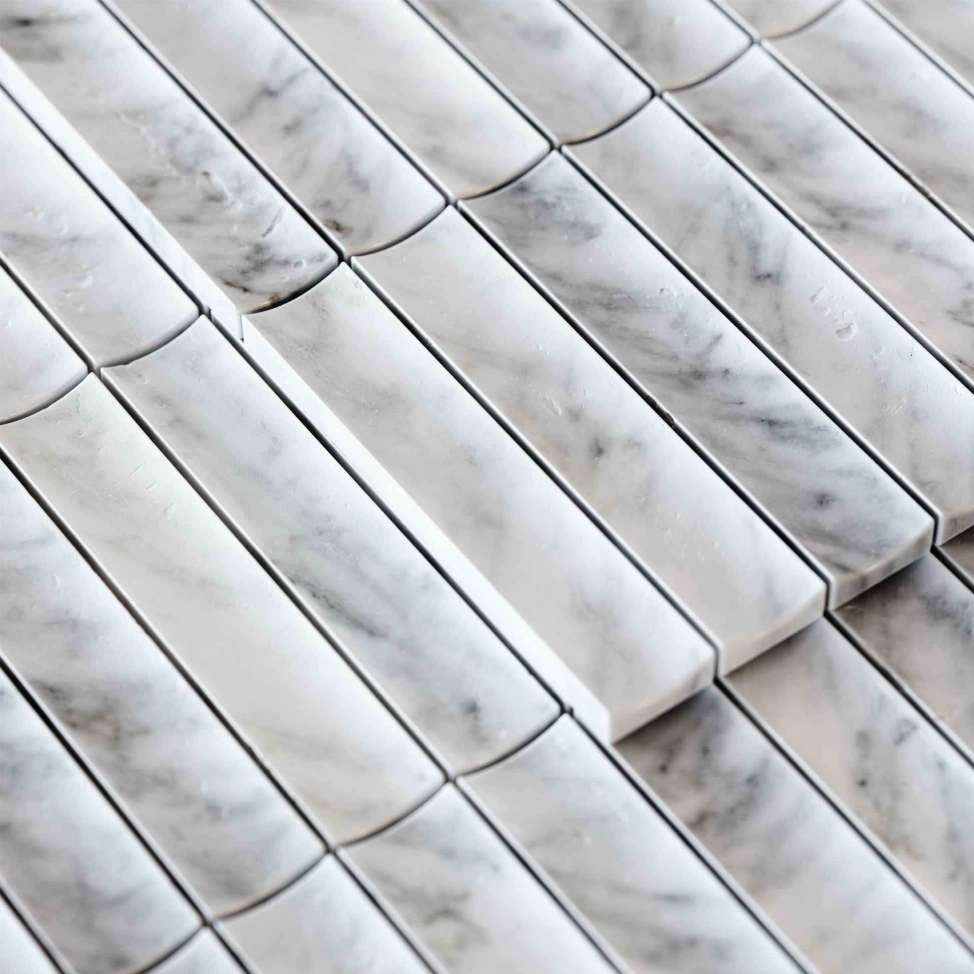 Genova Concave Travertine Stone Mosaic Tile Sample