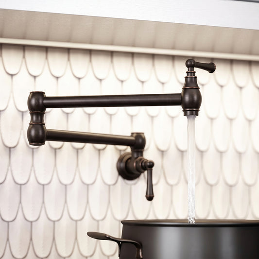 Kempton Traditional Kitchen Pot Filler Tap Deep Bronze