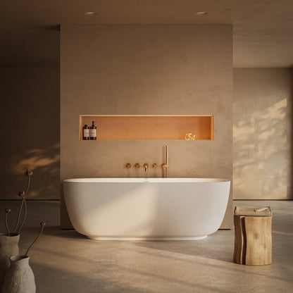 Lusso Light Trocadero AirWave White Freestanding Air Spa Bath 1700mm
