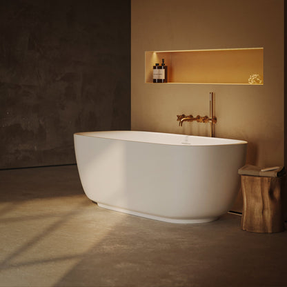 Lusso Light Trocadero AirWave White Freestanding Air Spa Bath 1700mm