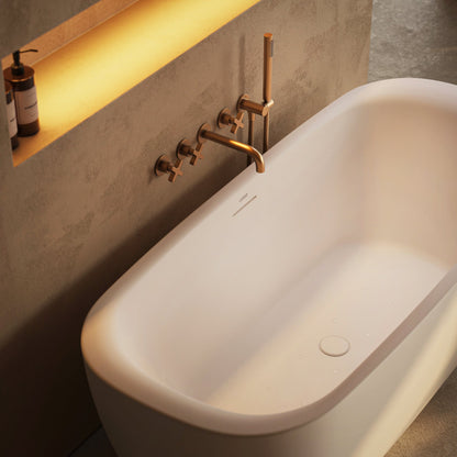 Lusso Light Trocadero AirWave White Freestanding Air Spa Bath 1700mm