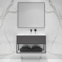 Luxe Matte Black Mirror 900mm