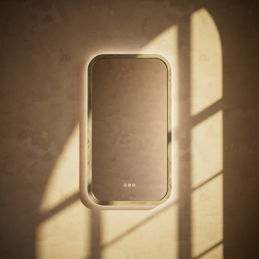 La Maison White Oak Backlit LED & Demister Mirror 500mm