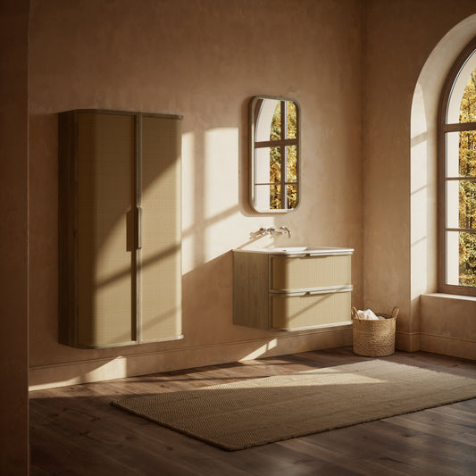 La Maison White Oak Backlit LED & Demister Mirror 500mm