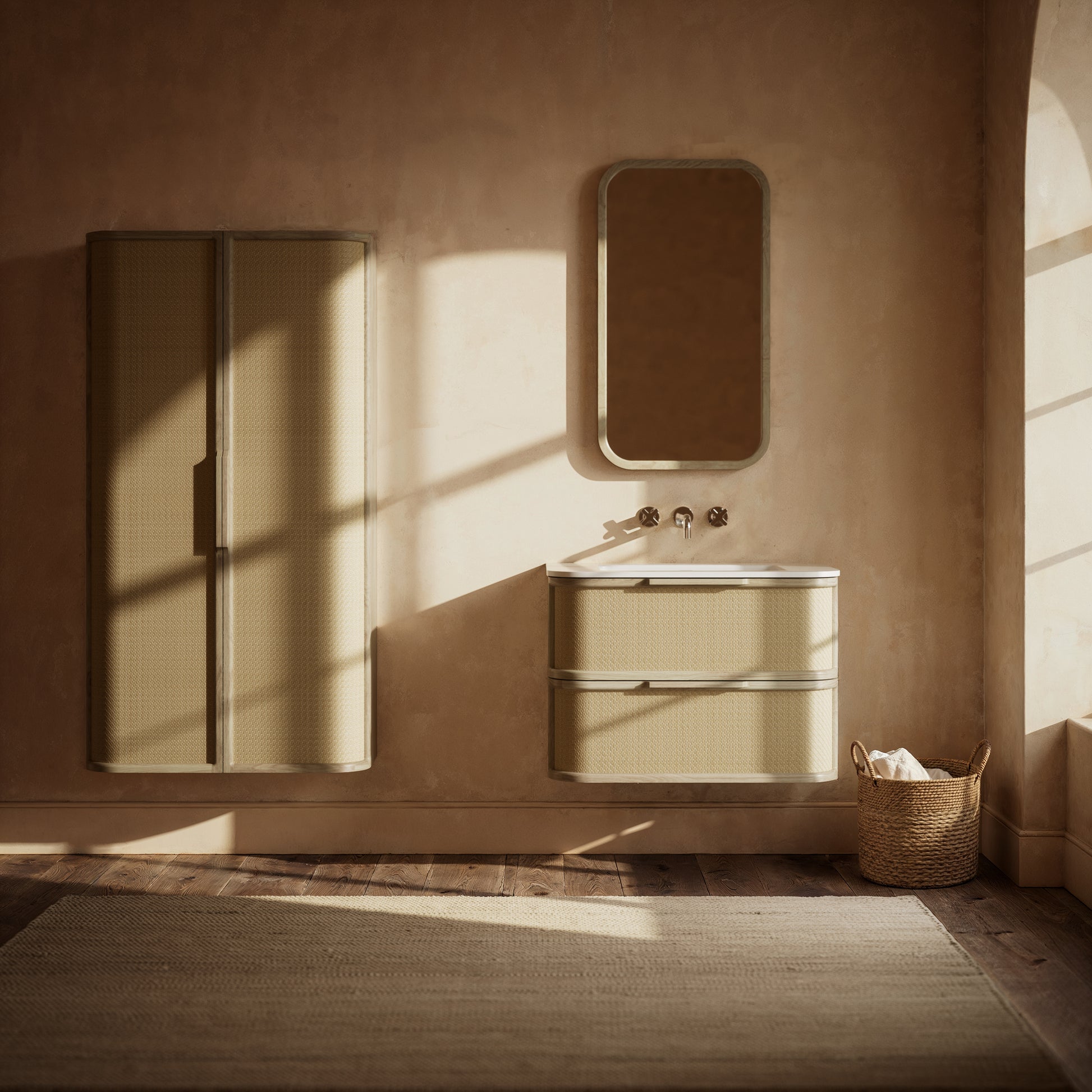 La Maison White Oak Backlit LED & Demister Mirror 500mm