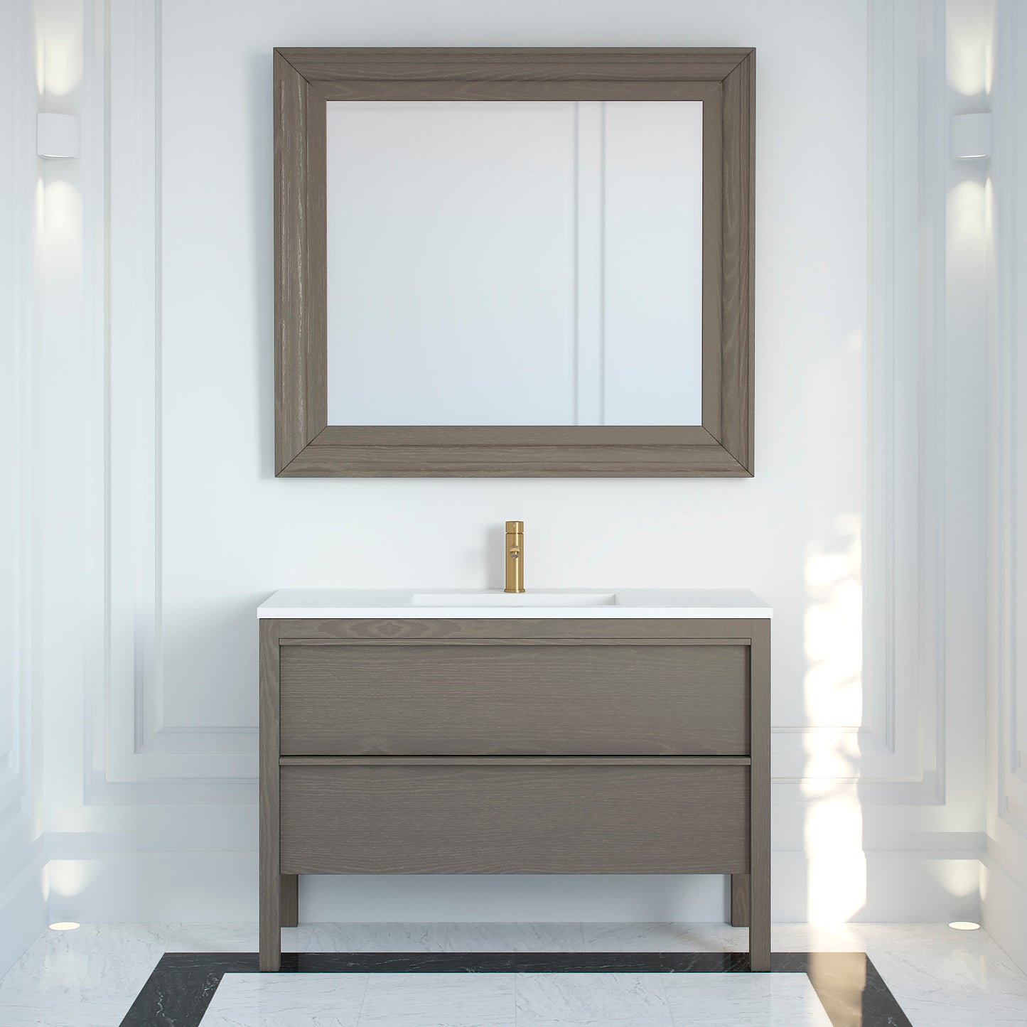 Langham Oak Wood Mirror 1200mm