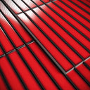 Linear Ruby Spark Red Glazed Porcelain Mosaic Tile Sample