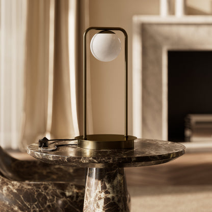 Amelie Alabaster & Burnished Brass Table Lamp