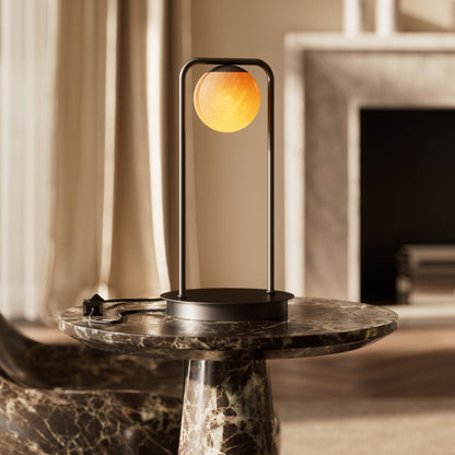 Amelie Alabaster & Deep Bronze Table Lamp