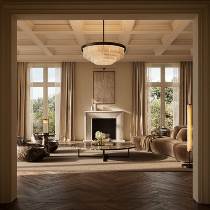 Chloe Alabaster & Deep Bronze LED Floor Lamp