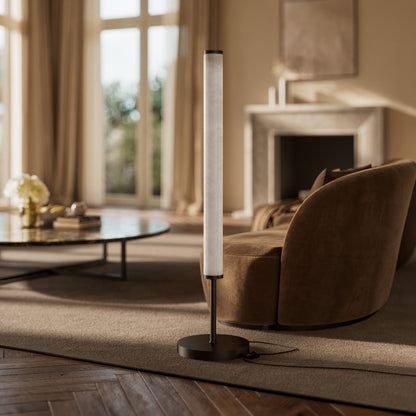 Chloe Alabaster & Deep Bronze LED Floor Lamp