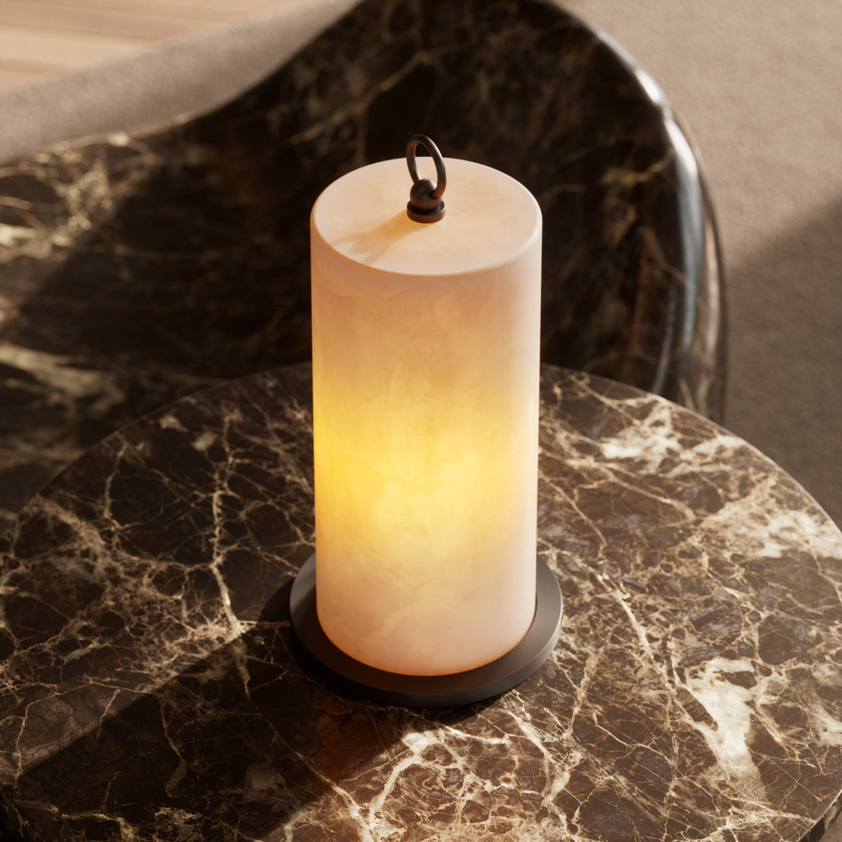 Ciara Alabaster & Deep Bronze Table Lamp