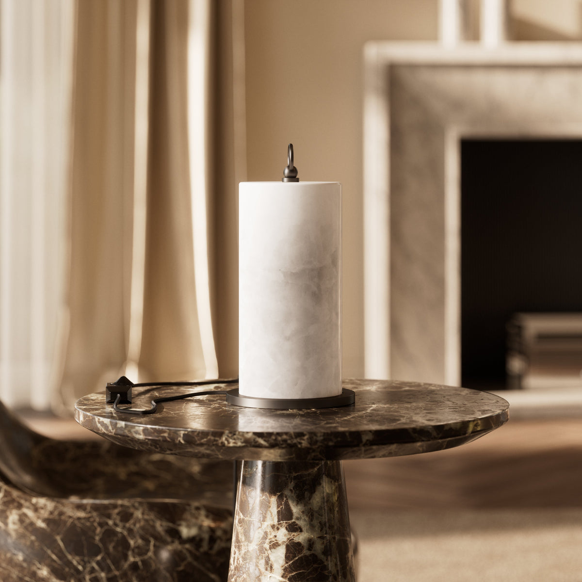 Ciara Alabaster & Deep Bronze Table Lamp