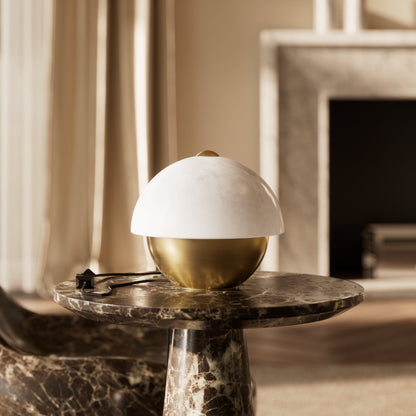 Gia Alabaster & Brushed Gold Table Lamp