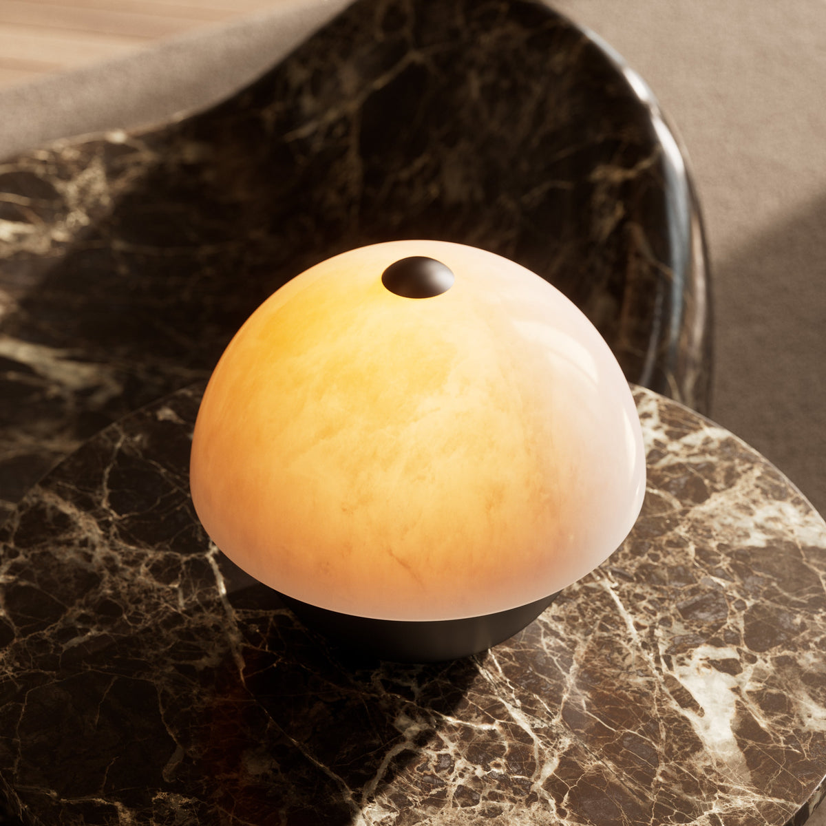 Gia Alabaster & Deep Bronze Table Lamp
