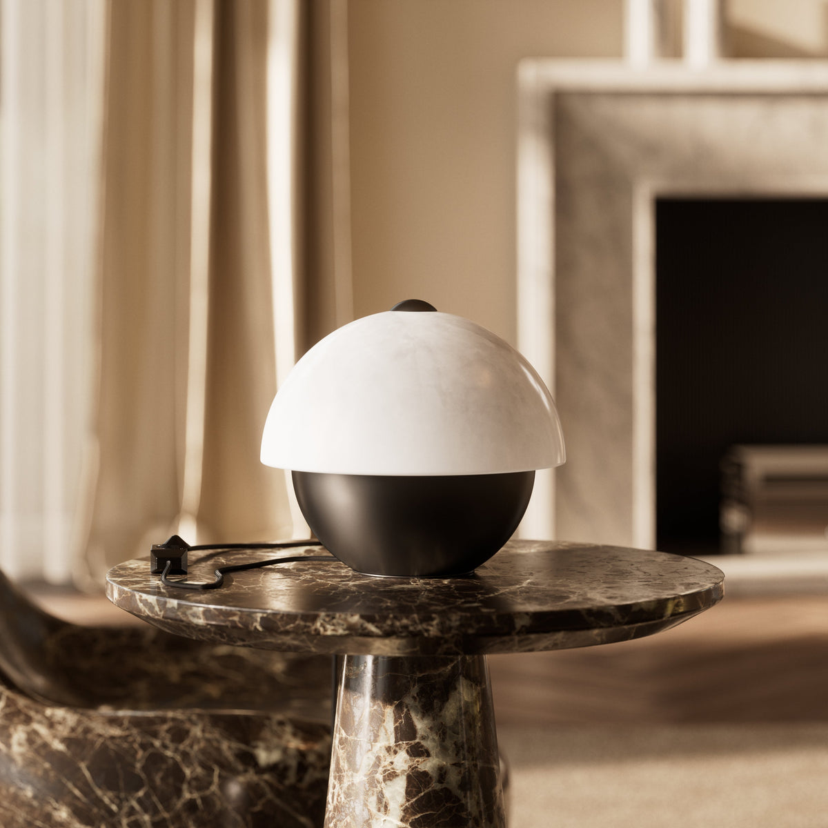 Gia Alabaster & Deep Bronze Table Lamp