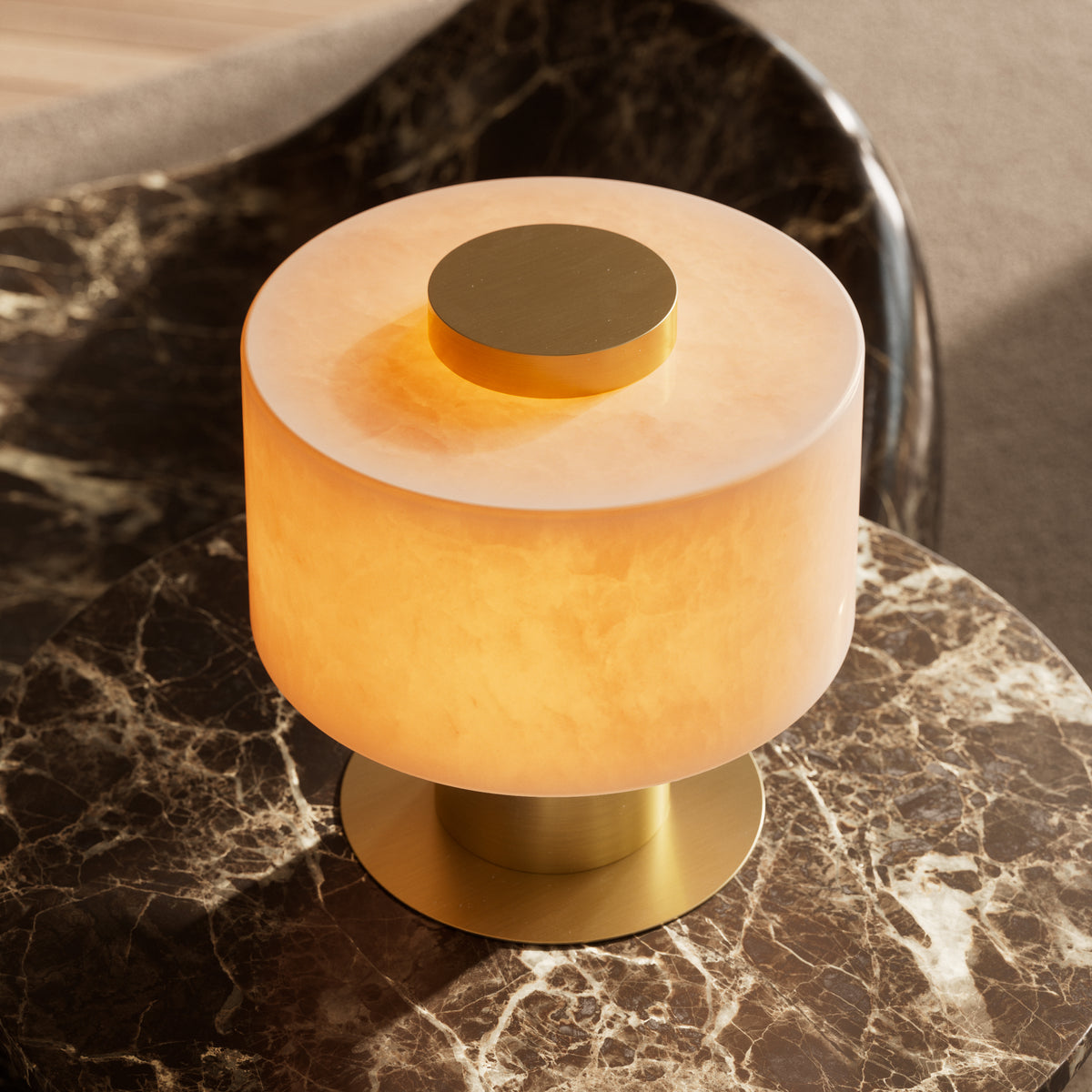 Odette Alabaster & Brushed Gold Table Lamp