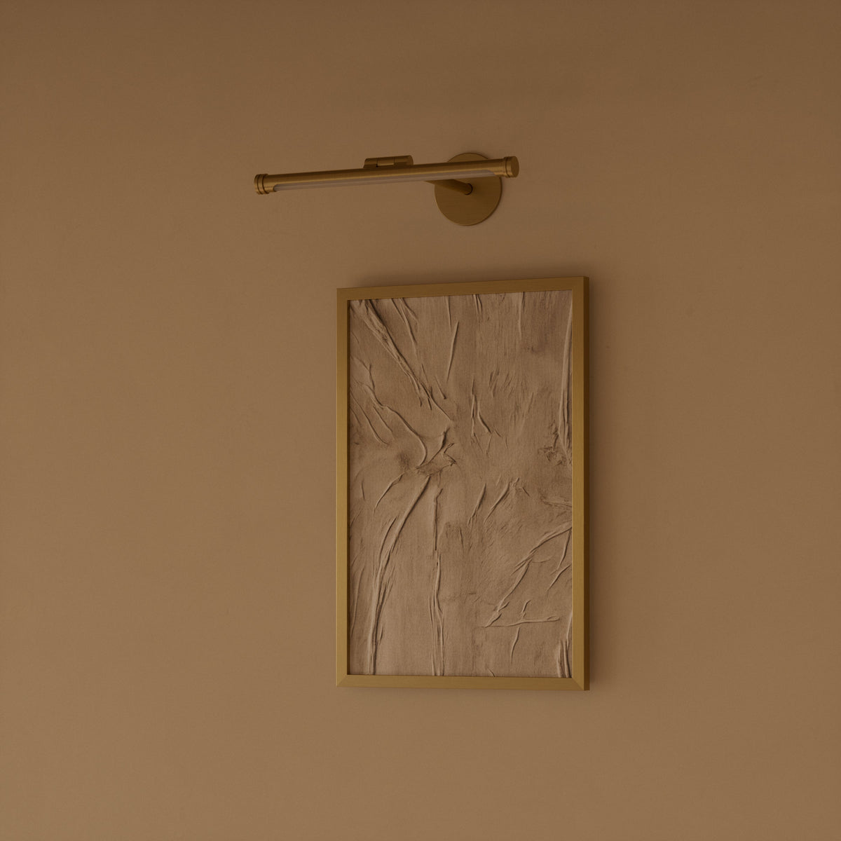 Louvre Brushed Gold Dimmable LED Picture Light 300mm