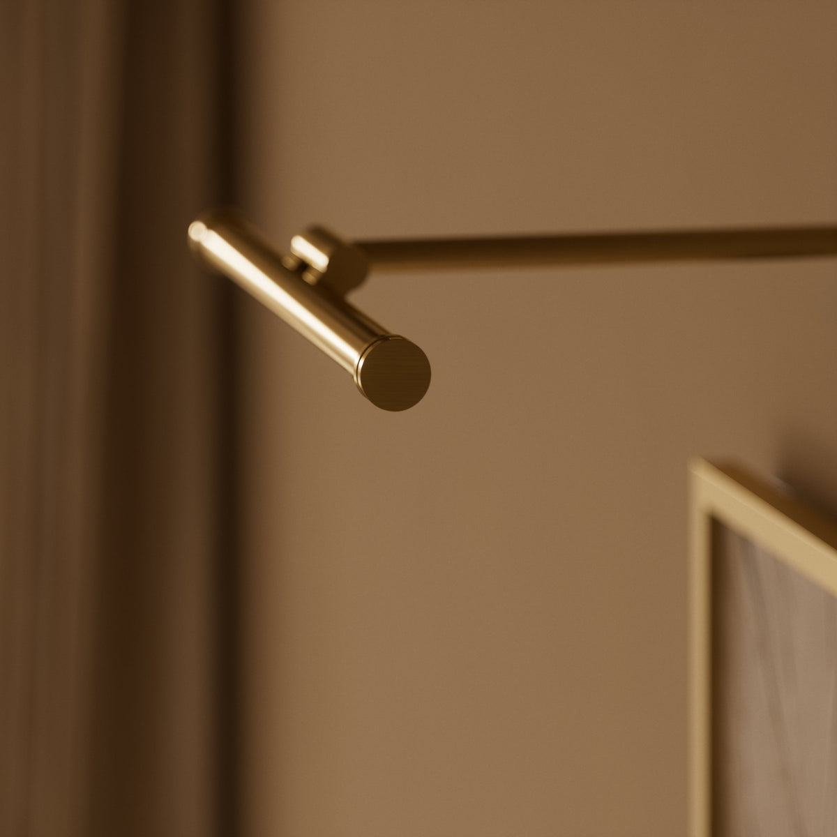 Louvre Brushed Gold Dimmable LED Picture Light 300mm