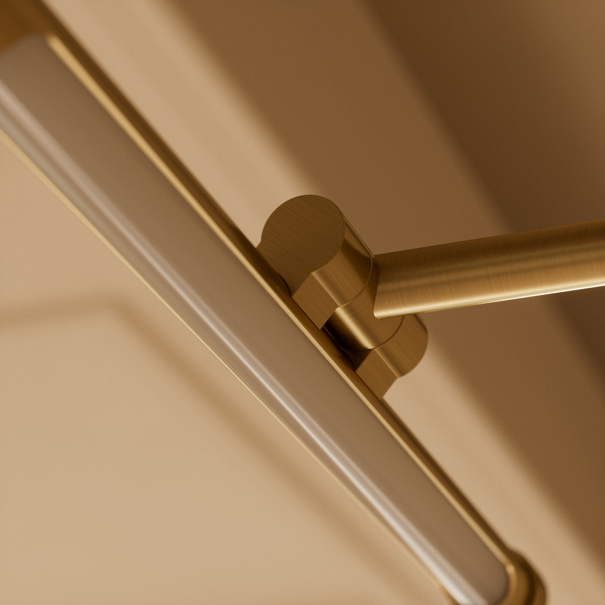Louvre Brushed Gold Dimmable LED Picture Light 300mm