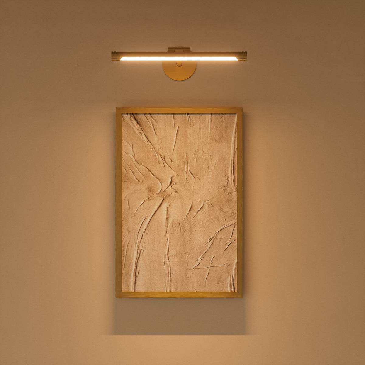 Louvre Brushed Gold Dimmable LED Picture Light 300mm