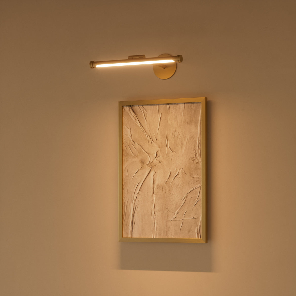 Louvre Brushed Gold Dimmable LED Picture Light 300mm