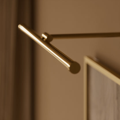 Louvre Brushed Gold Dimmable LED Picture Light 600mm