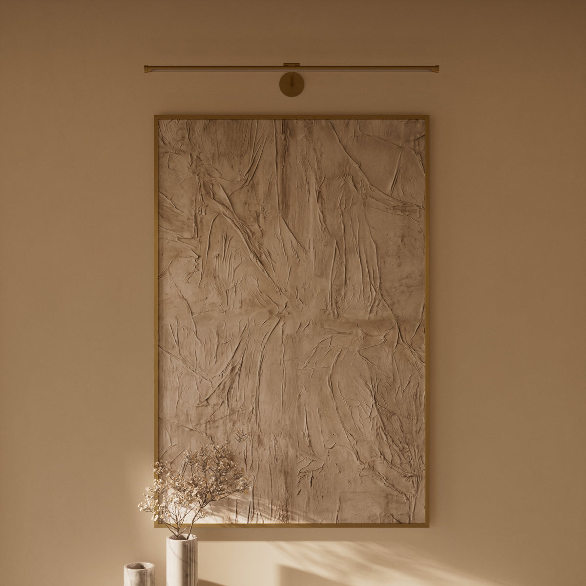 Louvre Brushed Gold Dimmable LED Picture Light 900mm
