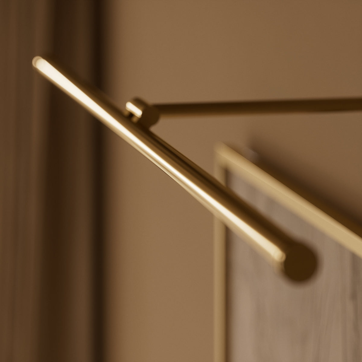 Louvre Brushed Gold Dimmable LED Picture Light 900mm