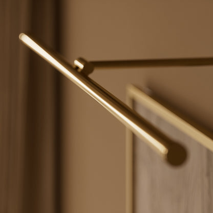 Louvre Brushed Gold Dimmable LED Picture Light 900mm