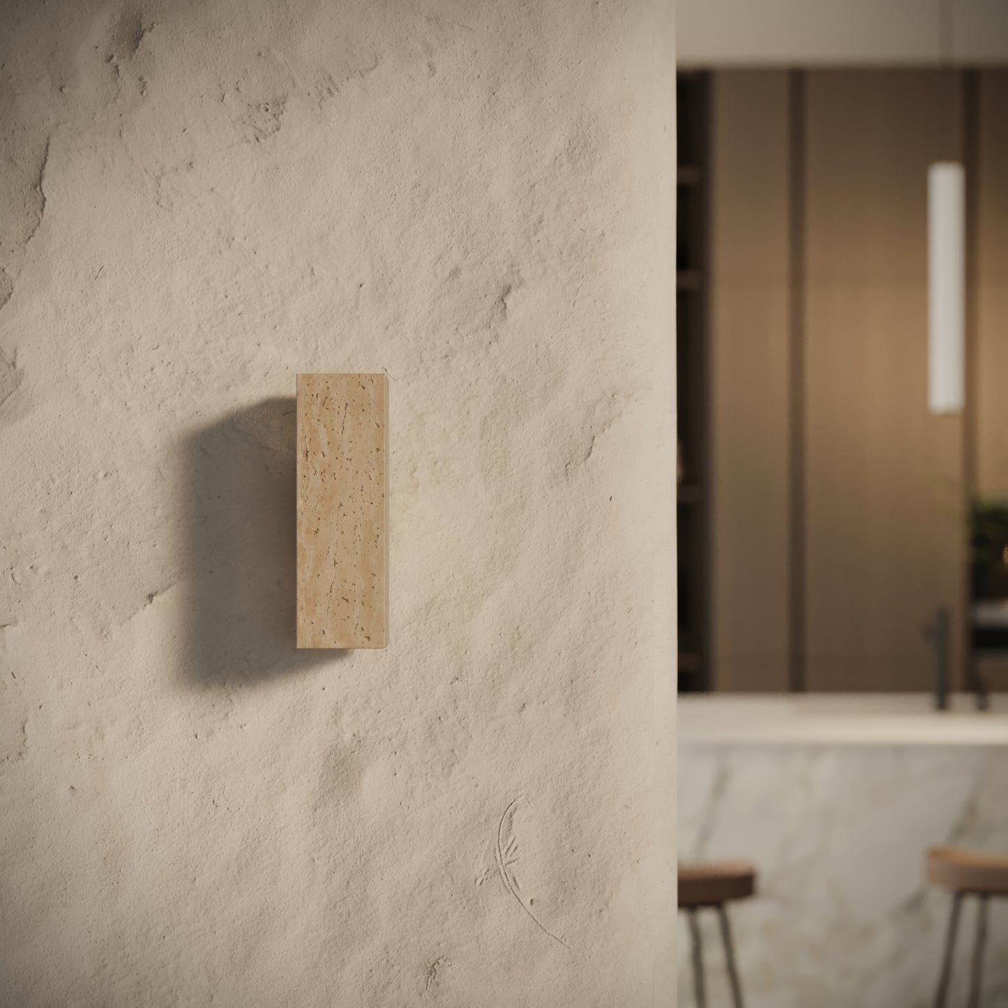 Lumina Travertine Wall Sconce Light 250mm