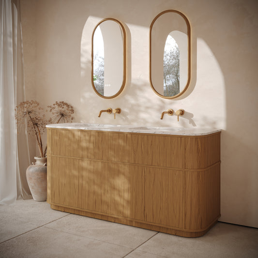 Cheval Natural Oak Floorstanding Vanity Unit with Basin 1800mm