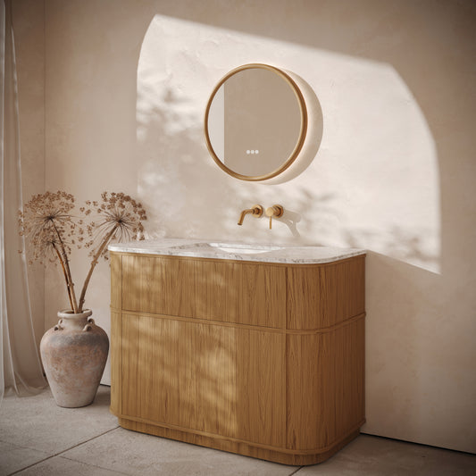 Cheval Natural Oak Floorstanding Vanity Unit with Basin 1200mm