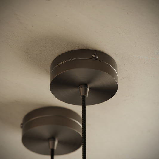 Luminosa Alabaster LED Pendant Light Deep Bronze 400mm