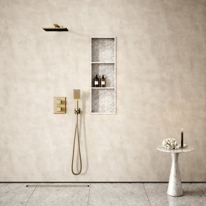 Almara Carrara Marble Bathroom Shower Niche 900mm