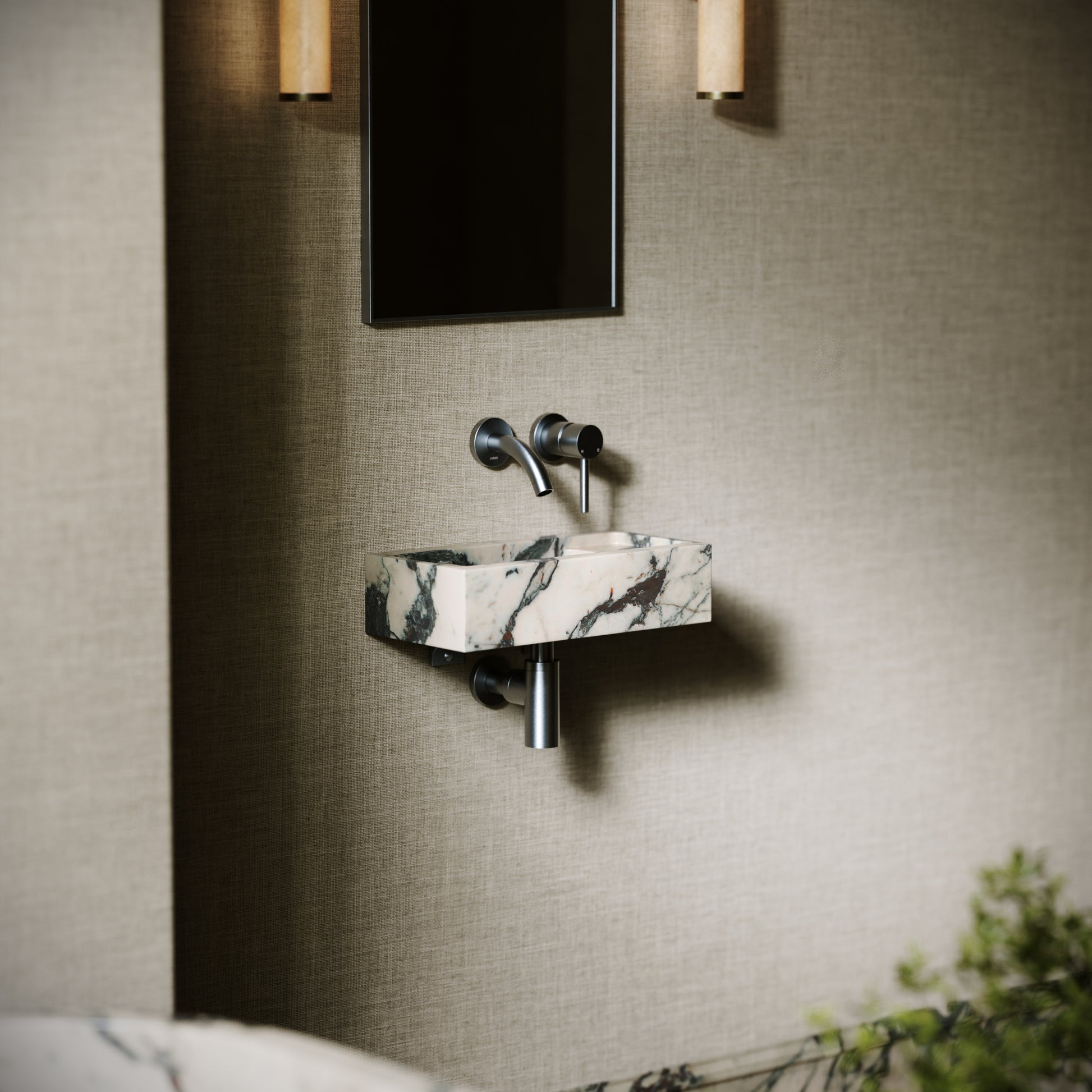 Artista Calacatta Viola Marble Wall Hung Basin 400 - 1200mm