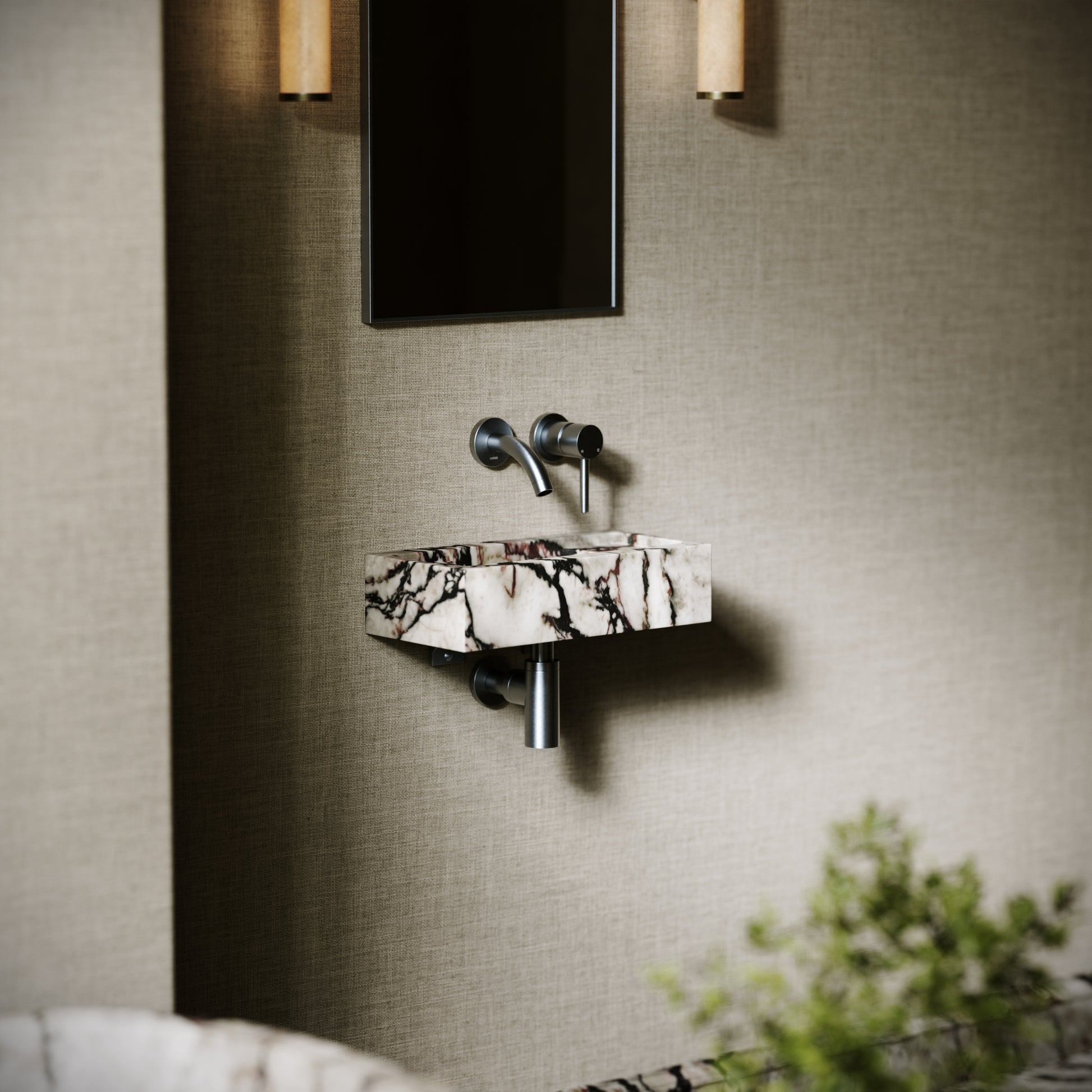 Artista Calacatta Viola Marble Wall Hung Basin 400 - 1200mm