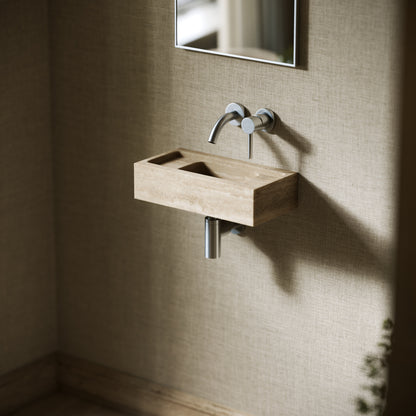 Artista Travertine Stone Wall Hung Basin 400 - 1200mm