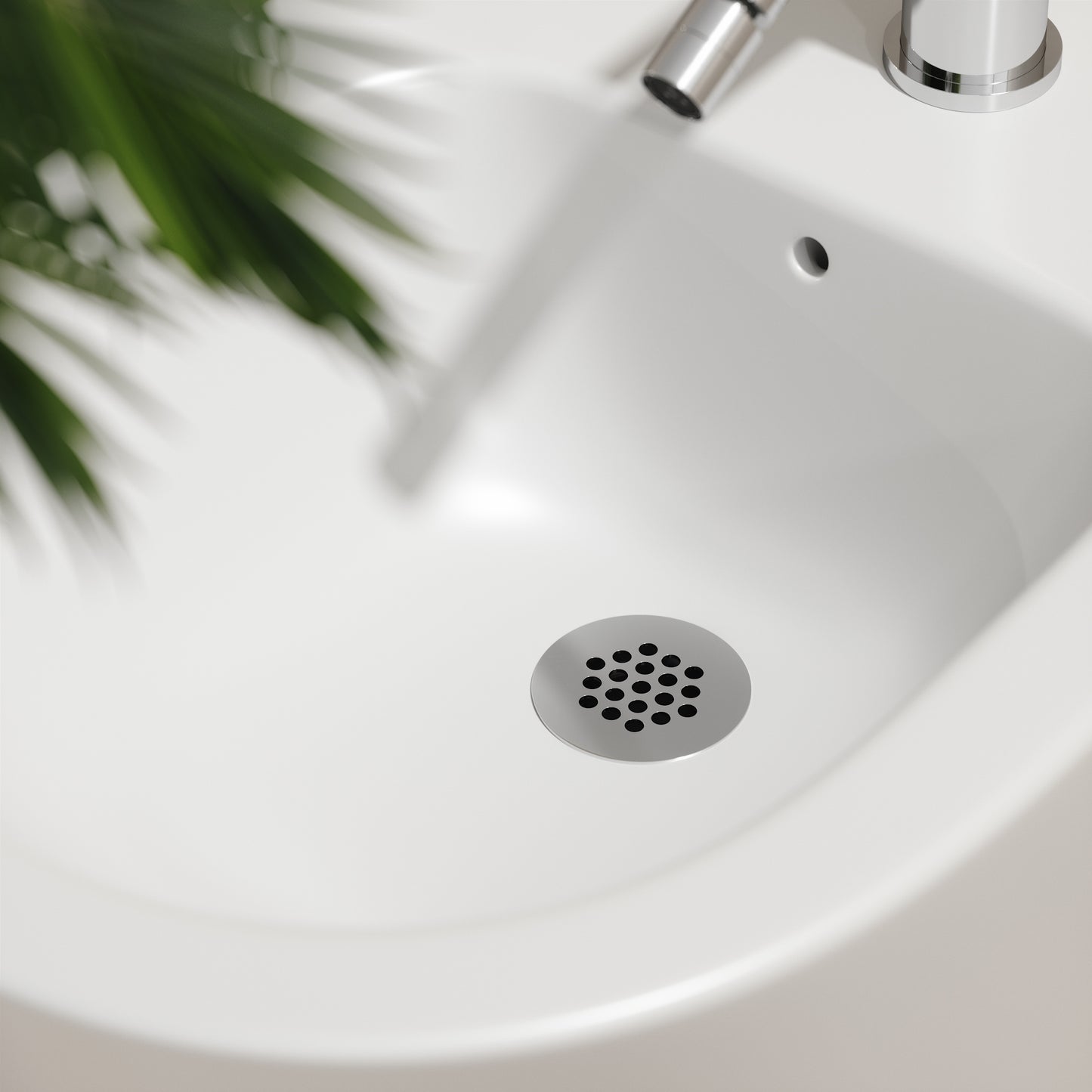 Luxe Chrome Slotted Freeflow Bidet Waste