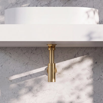 Luxe Brushed Gold Round Bottle Trap