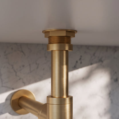 Luxe Brushed Gold Round Bottle Trap
