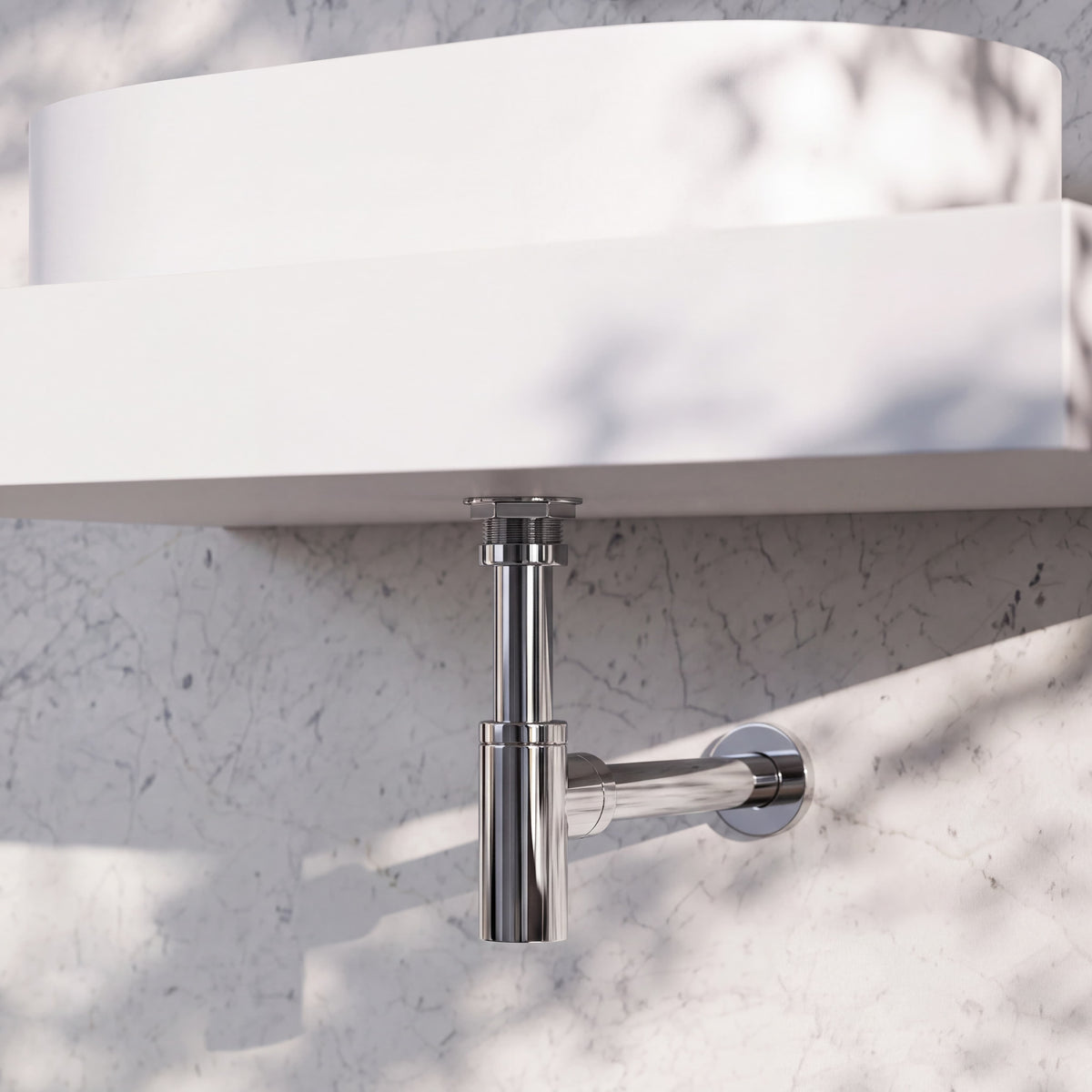 Luxe Chrome Round Bottle Trap