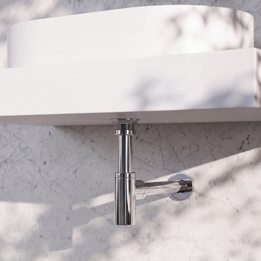 Luxe Chrome Round Bottle Trap