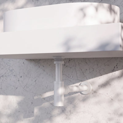 Luxe Silk Matte White Round Bottle Trap