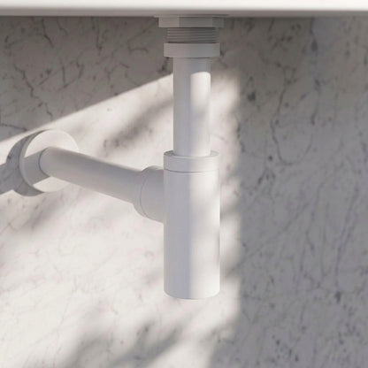 Luxe Silk Matte White Round Bottle Trap