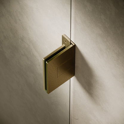 Cabina Aged Bronze Frameless Hinged Bath Shower Screen 800mm