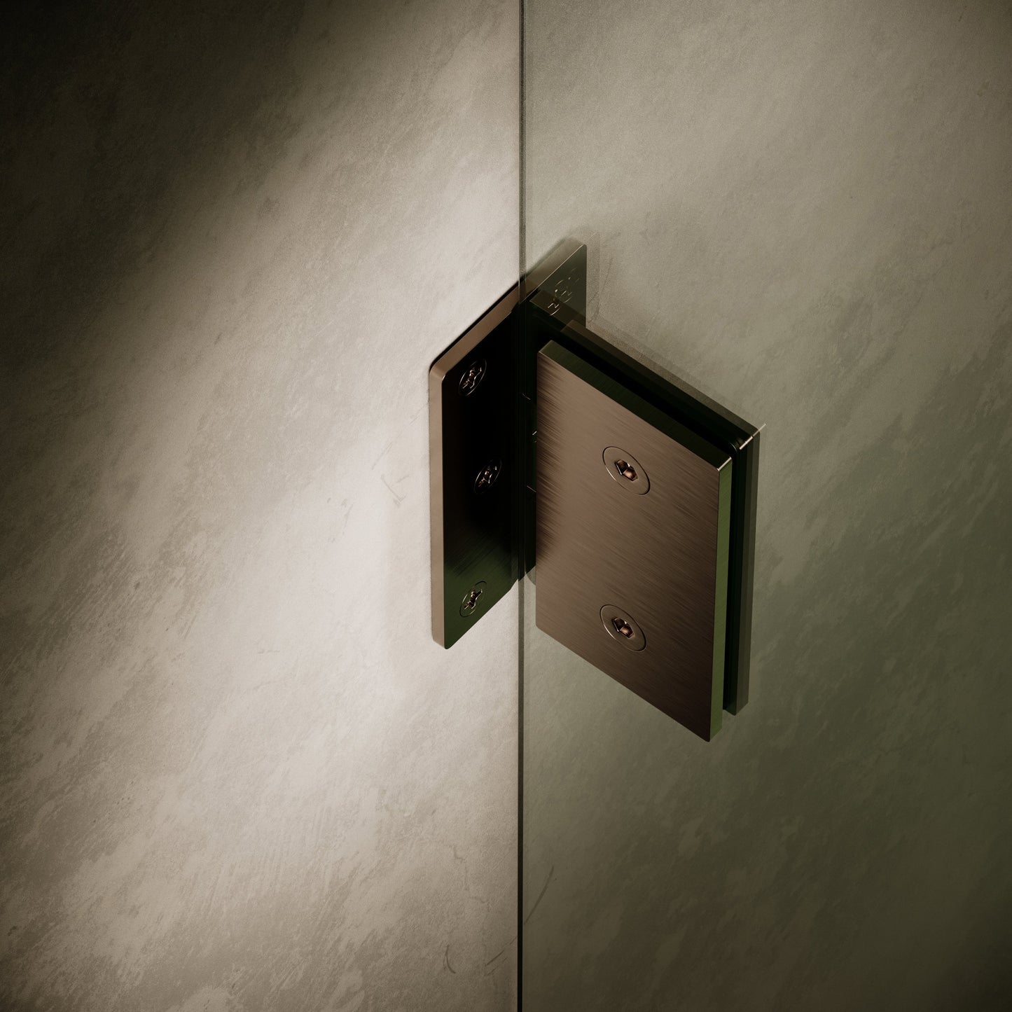 Cabina Deep Bronze Frameless Hinged Bath Shower Screen 800mm