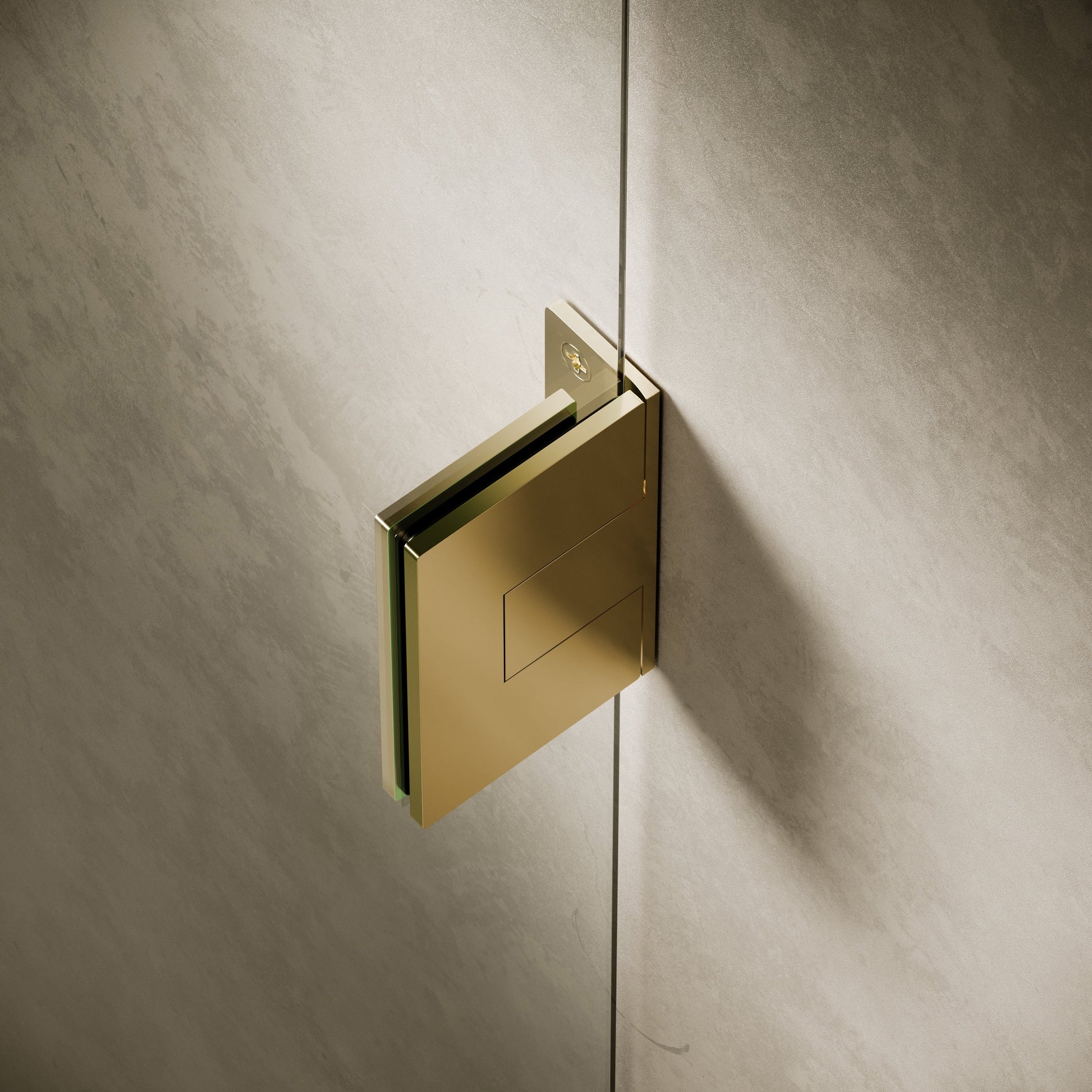 Cabina Polished Brass Frameless Hinged Bath Shower Screen 800mm