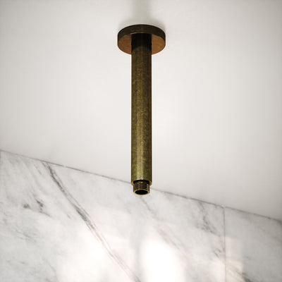 Aged Bronze Ceiling Mount Shower Arm 200mm